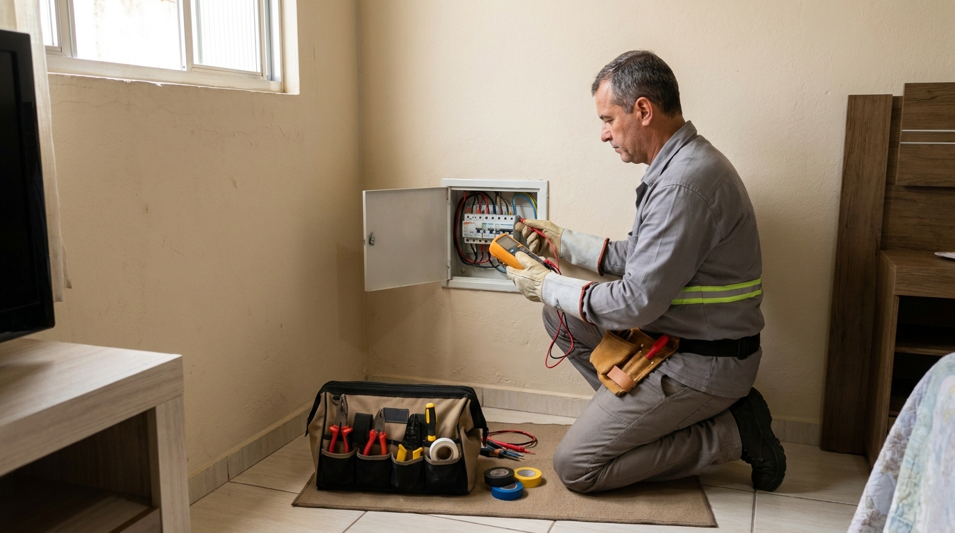 Instalação de Disjuntores e Quadros na Zona 01, Maringá‑PR