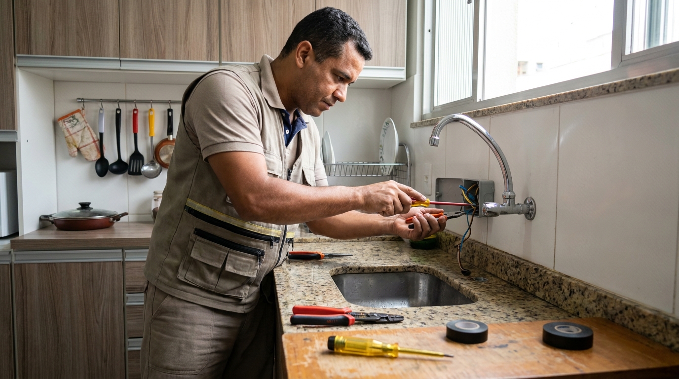 Instalação em Cozinha ou Área Gourmet no Jardim Ipê, Maringá‑PR
