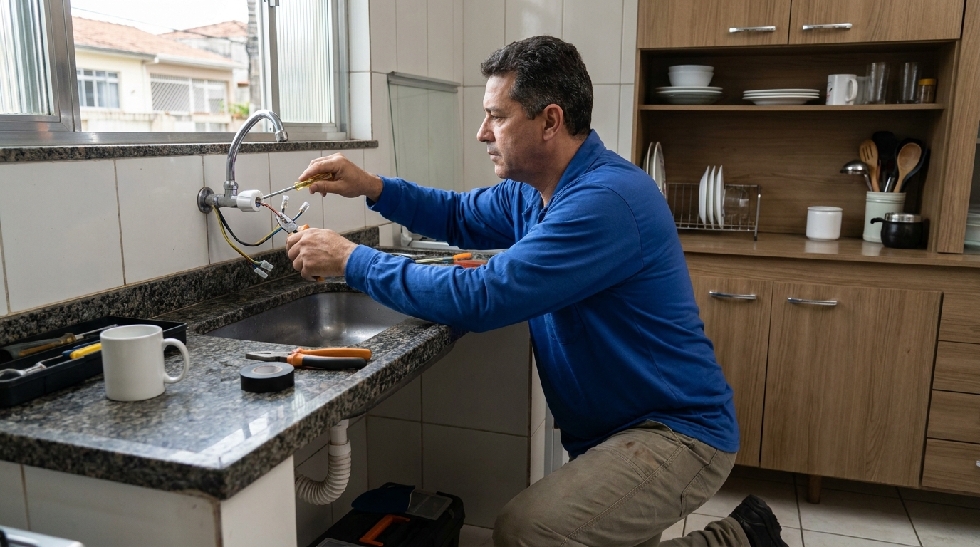 Reparo em Torneira Elétrica no Jardim Ipê, Maringá‑PR